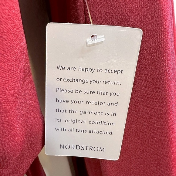 NWT After Six 6814 V-Neck 3/4 Sleeve Full Length Crepe Formal Gown Burgundy XXS - Picture 10 of 16